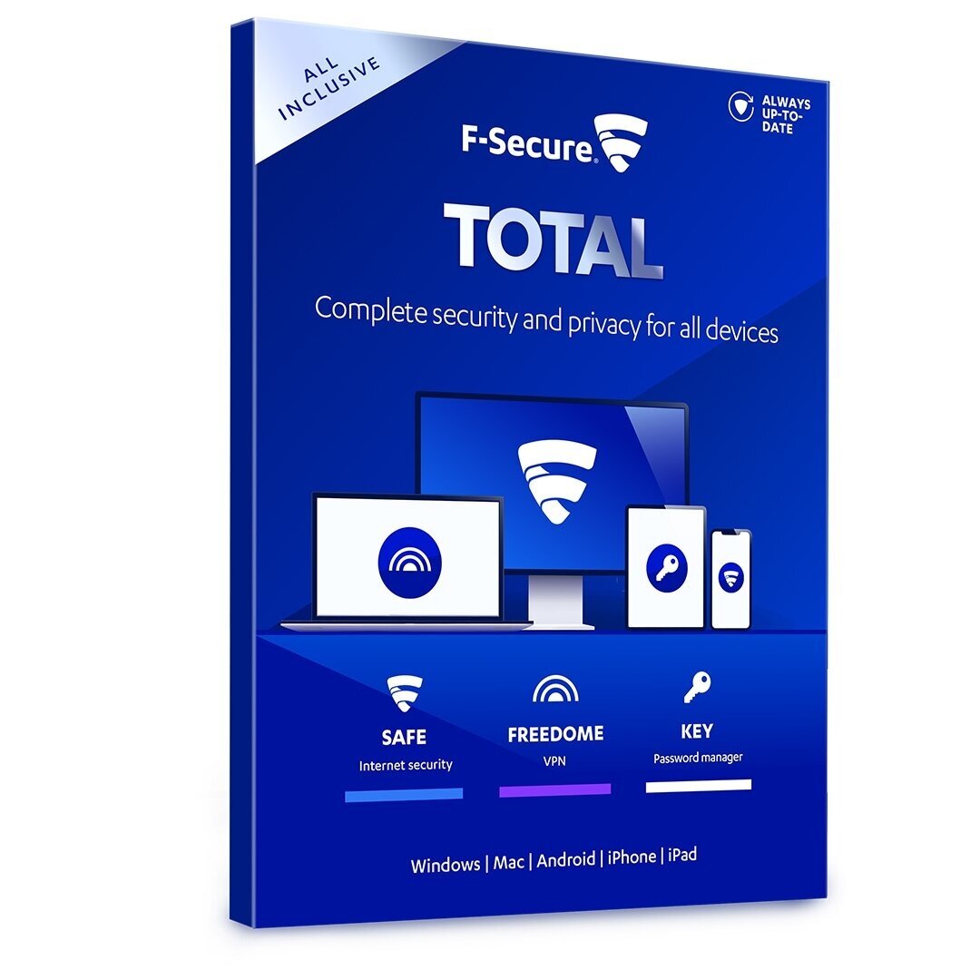F-Secure Total Security 3 Įrenginiai, 2 Metai F-Secure Total Security 3 Įrenginiai, 2 Metai