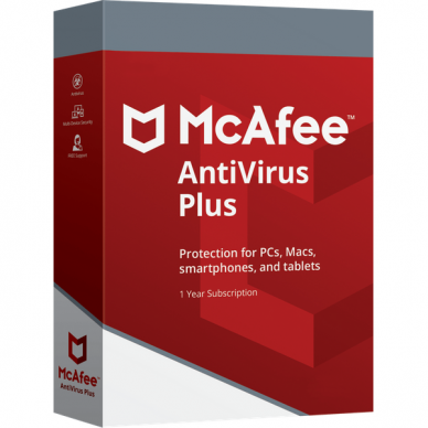 McAfee Anti-Virus Plus 5 Įrenginiai, 1 Metai McAfee Anti-Virus Plus 5 Įrenginiai, 1 Metai