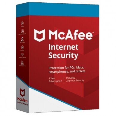 McAfee Internet Security 10 Įrenginių, 1 Metai McAfee Internet Security 10 Įrenginių, 1 Metai